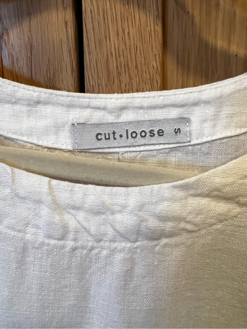 Cut Loose Linen Tank Top White Size Small Casual Spring Beach Minimalist Capsule - Picture 2 of 3